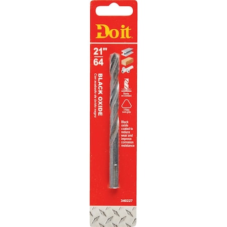 All-Source 21/64 In. Black Oxide Drill Bit 324841DB